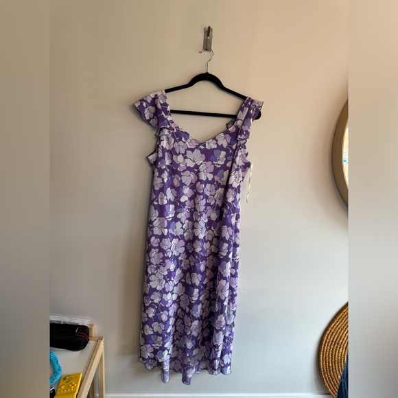 Jane Alexander made in Philippines 1X purple polyester maxi dress… - Picture 4 of 8